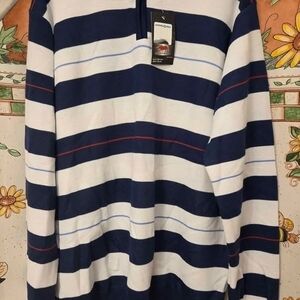 Red Rhino Blue and White Knit Sweater